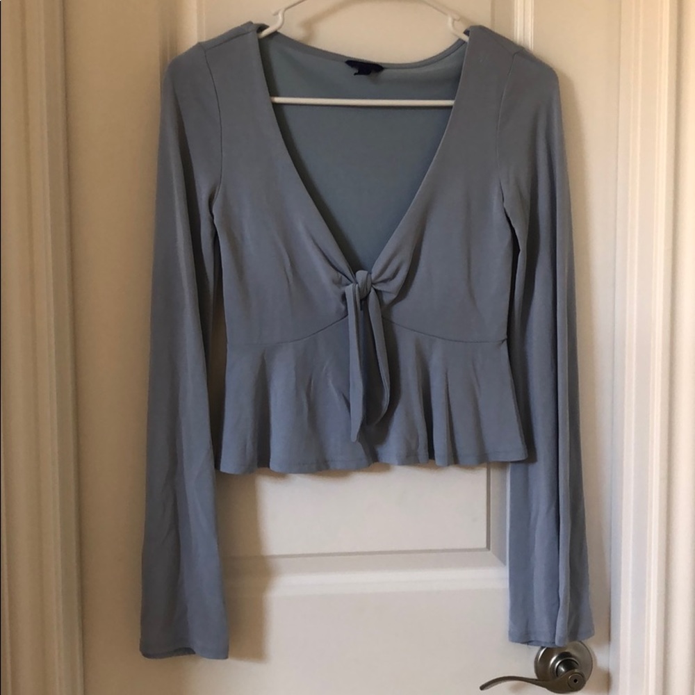 Light blue top